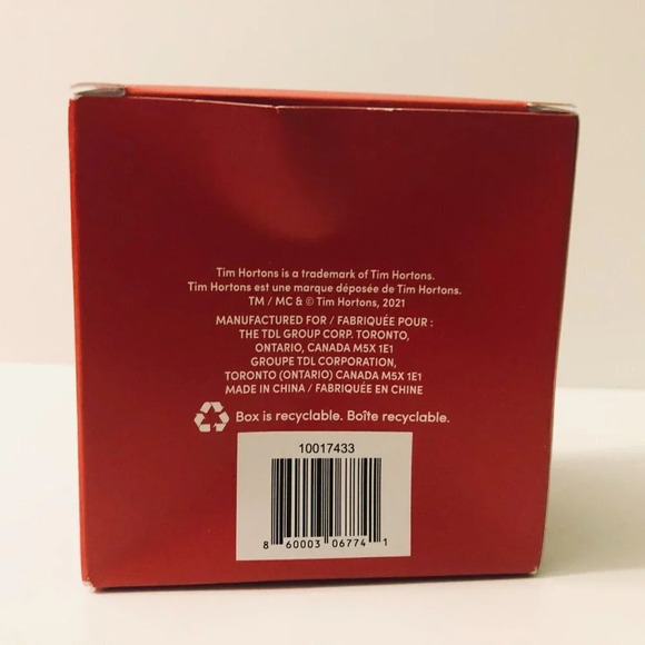 2021  Tim Hortons Ornament Red Coffee Mug Christmas Holiday Cup Hot Chocolate - Picture 5 of 11